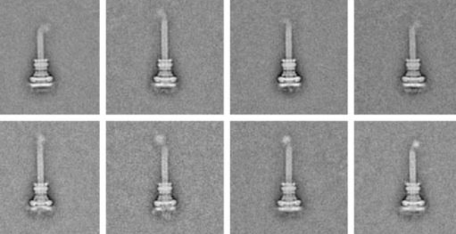 Needle complex with trapped substrate