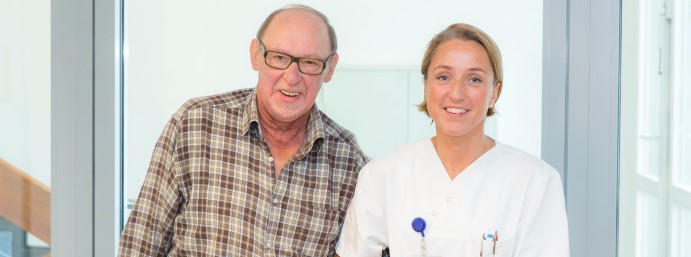 patient accompanied by a nurse
